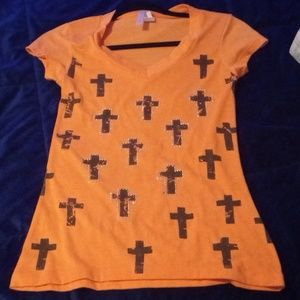 Throwback cross tee